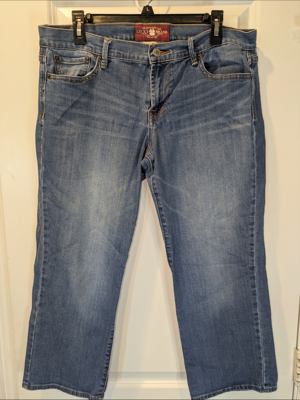 Lucky Brand Sweet N Crop Jeans  12/31 Medium Wash Capri Straight Casual Denim